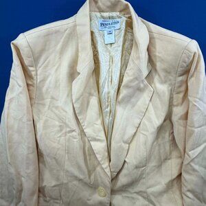 Vintage Pendleton Suit Jacket Blazer 100% Virgin Wool made in USA Beige  14